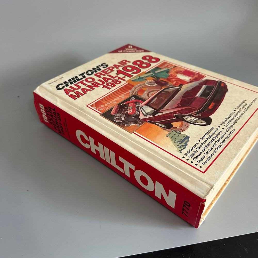 Chilton Auto Repair Manual 1981-1988 Hardcover Vintage Car‎ Maintenance 7770